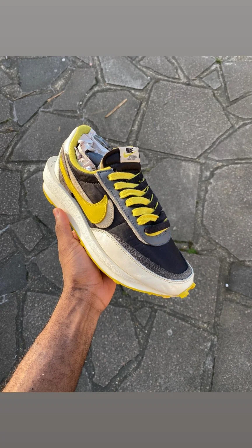 Yellow and black trainers, after care